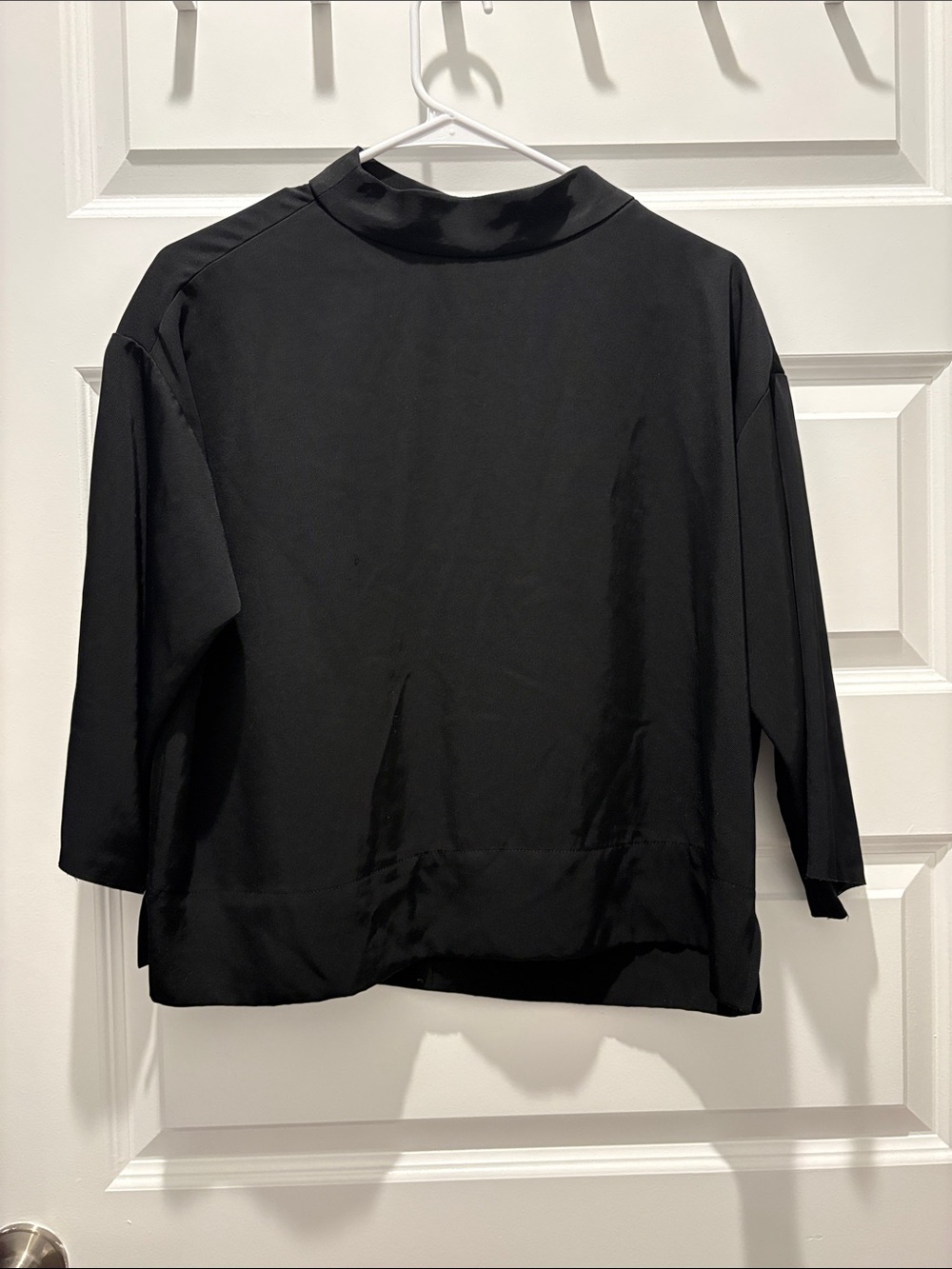 Everlane Black Mock-Neck Long Sleeve Tee